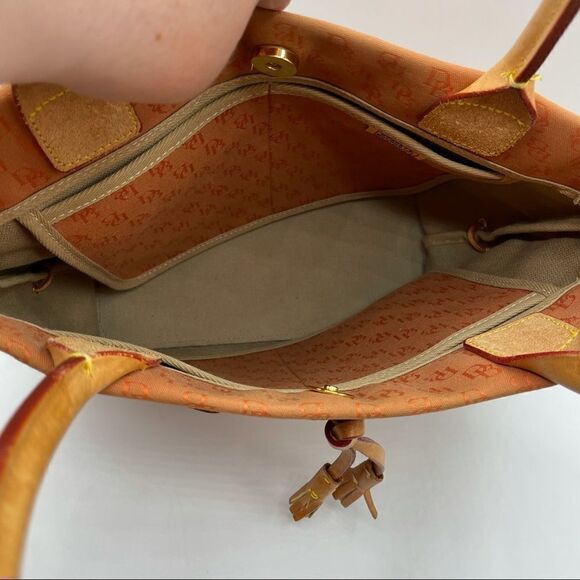 Vintage Dooney & Bourke Canvas Monogram Tote - Picture 6 of 7